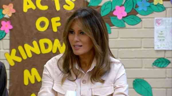 First lady makes unannounced visit to Texas to see migrant children 