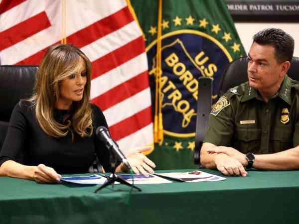 First lady Melania Trump makes second visit to border detention facility 
