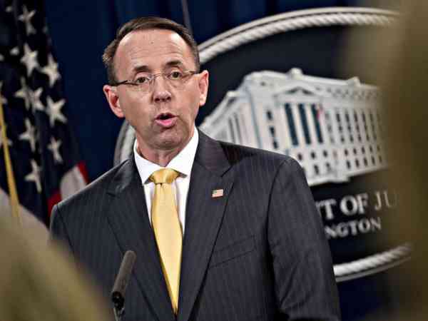 Deputy AG Rosenstein, who oversees Mueller probe, to meet with Trump on Thursday