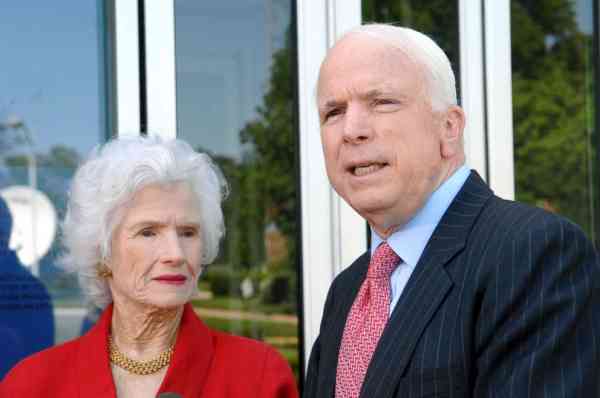 Roberta McCain, 106, attends son John McCain's Washington services
