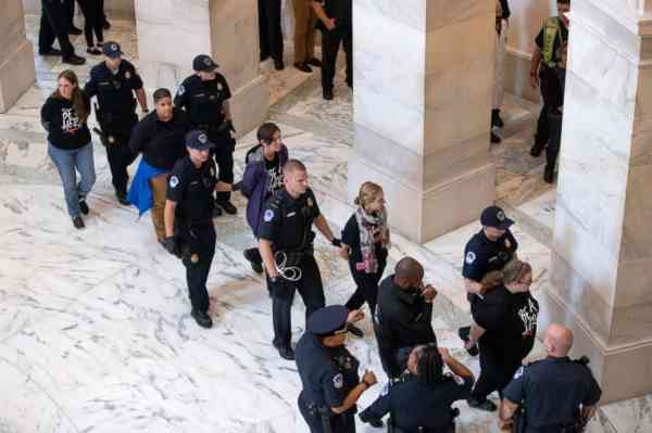 Kavanaugh protests escalate, over 120 arrested on Capitol Hill 