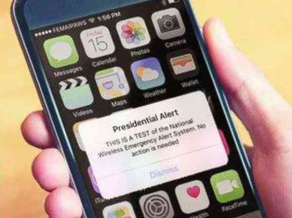 First test of nationwide 'Presidential Alert' system for cellphones set for Oct. 3