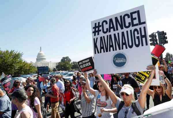 Hundreds protest outside of Supreme Court ahead of Kavanaugh vote