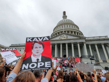 Trump celebrates Kavanaugh confirmation, mocks 'radical Democrats'