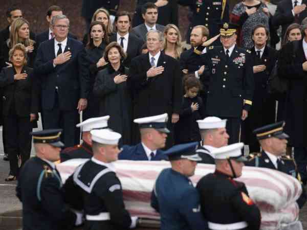 President George H.W. Bush laid to rest next to wife, daughter